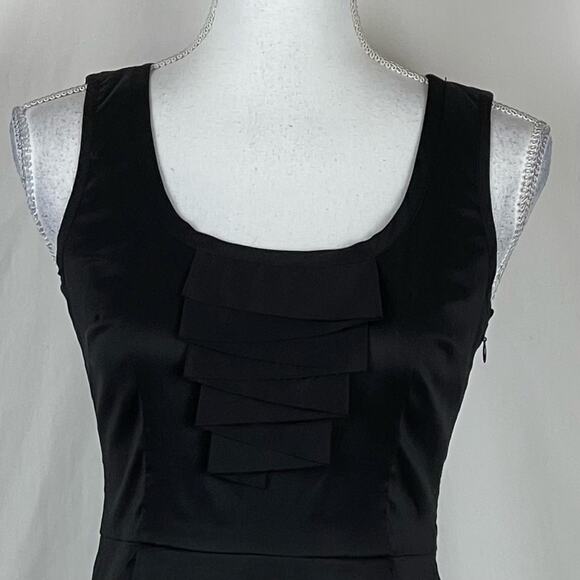 Ann Taylor Party Date Night Little Black Dress With Ruffled Bodice NWT Size 0P - Picture 3 of 15